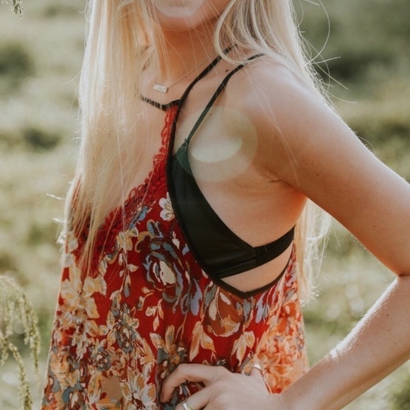 NEW Free People Floral Haze Mini Slip Dress Twilight Combo XS Relaxed Fit - Picture 4 of 16